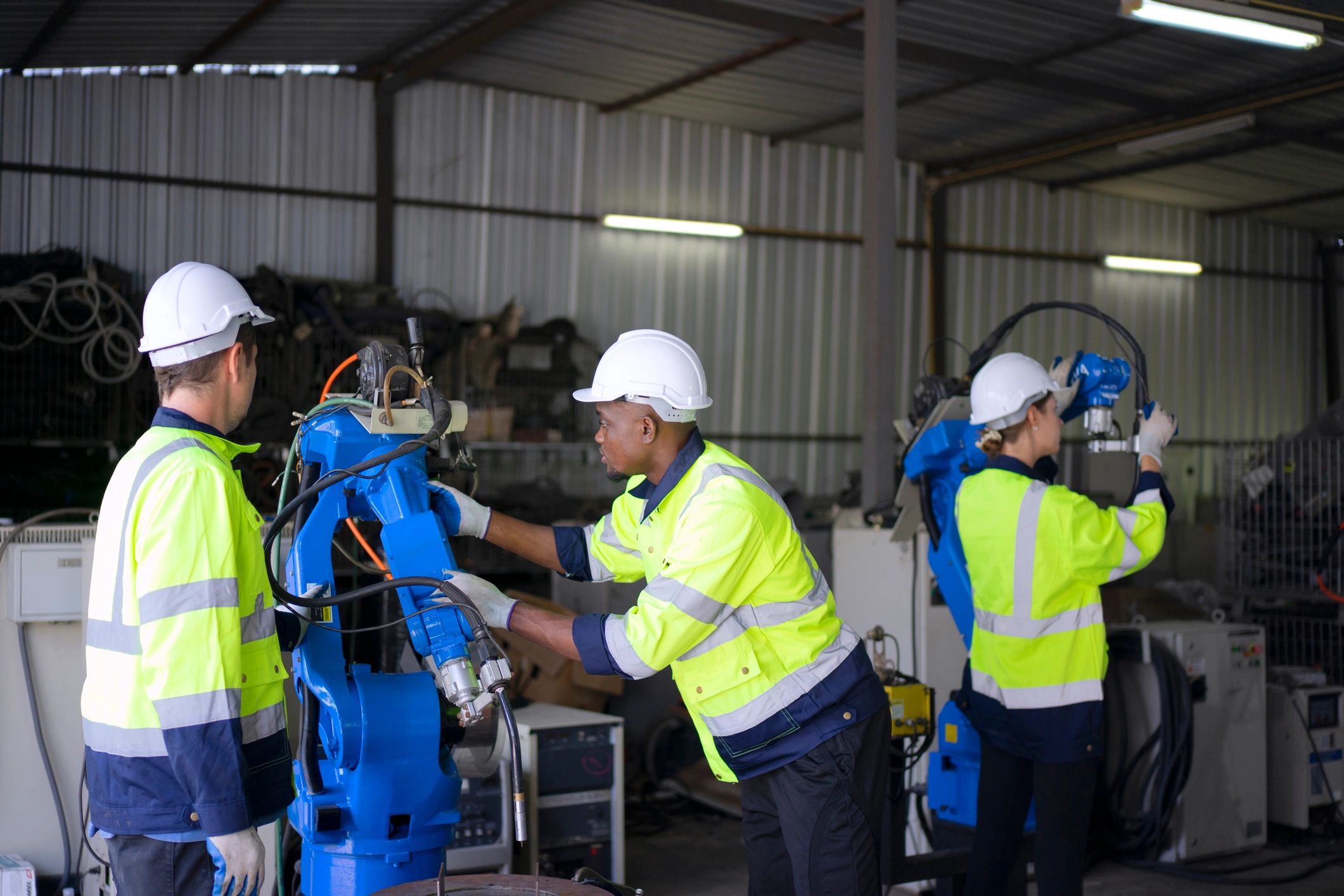 Engineer working in industrial automation